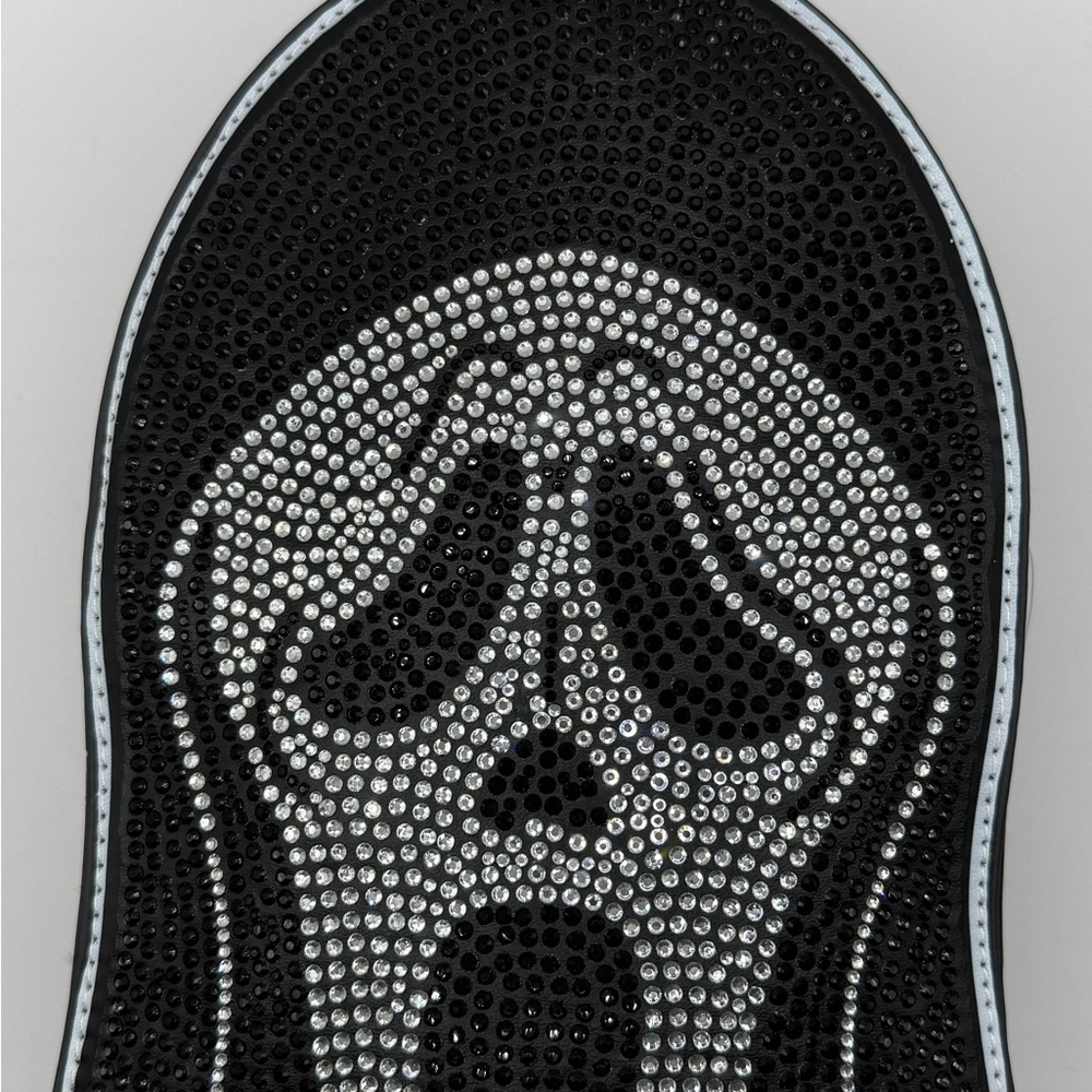 Cross body Black and Silver Rhinestone Ghost Design